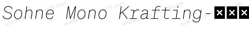 Sohne Mono Krafting字体转换